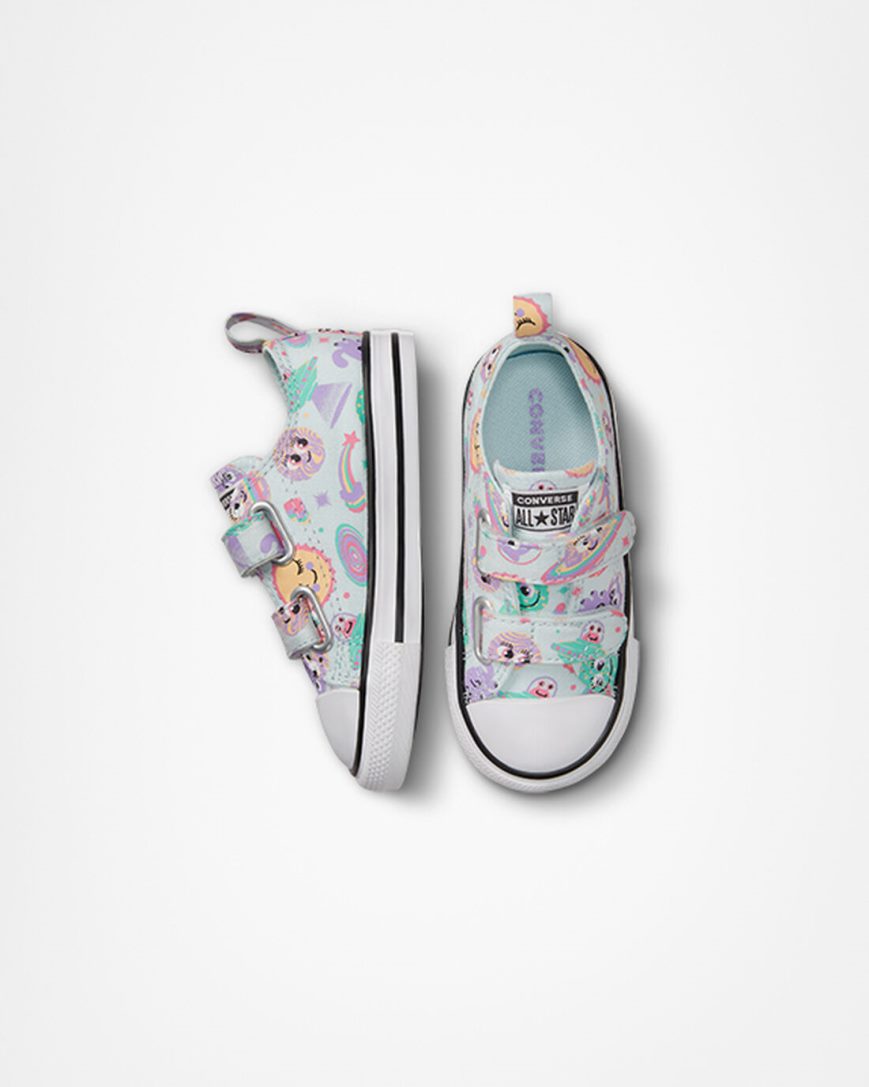 Zapatillas Bajas Converse Chuck Taylor All Star Easy-On Space Party Niña Turquesa Claro Moradas Blancas | PE 24W580